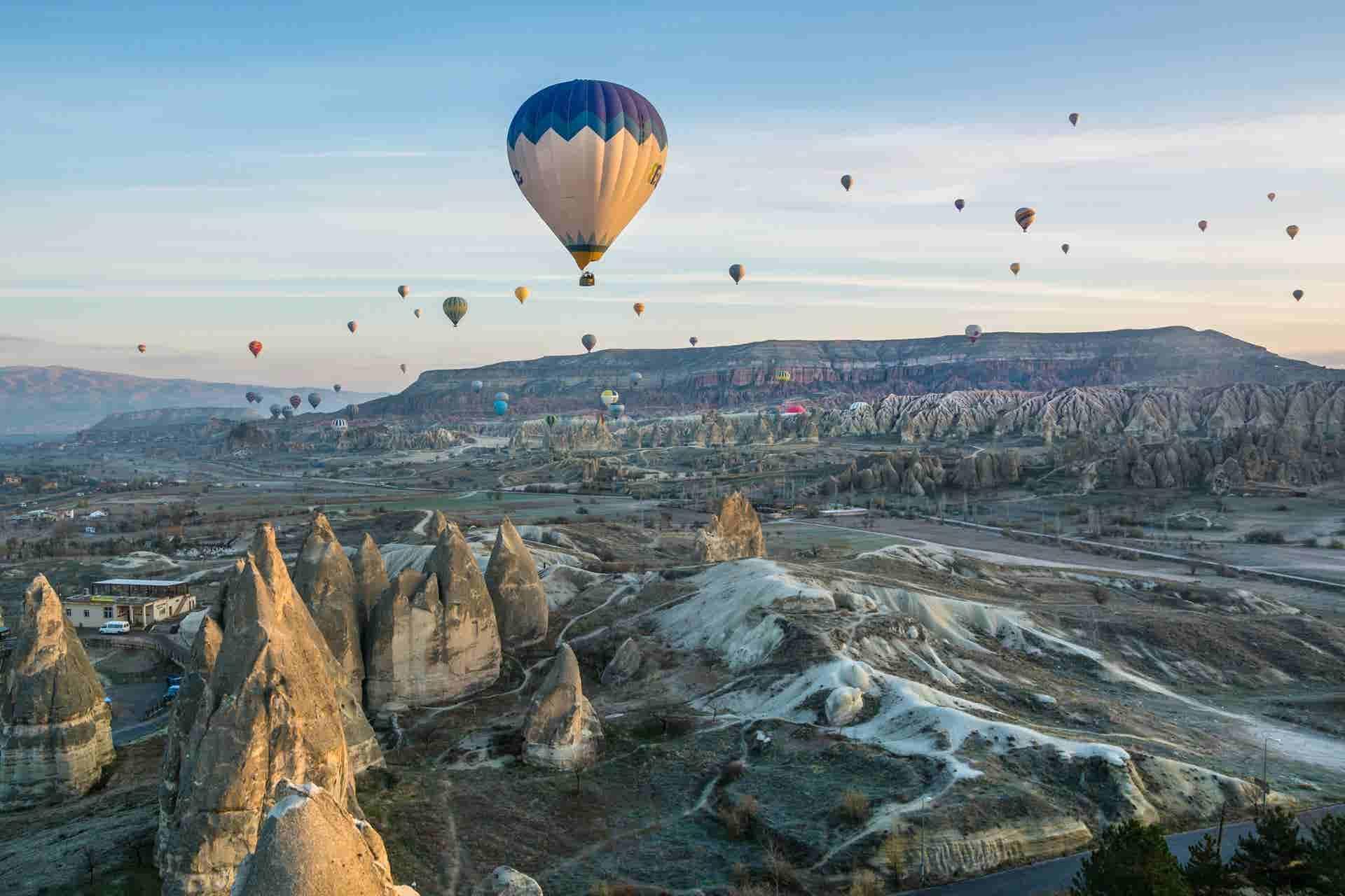 Balloons in the air