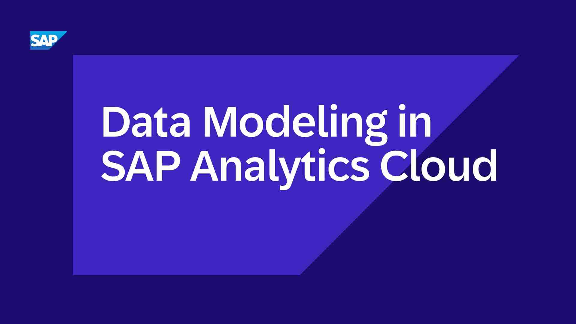 Title stating Data Modeling in SAP Analytics Cloud