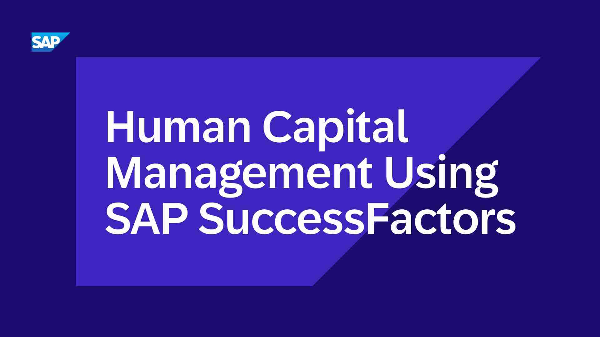 visual stating the title Human Capital Management Using SAP SuccessFactors