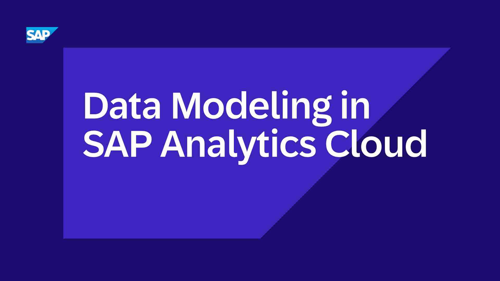 Title stating Data Modeling in SAP Analytics Cloud